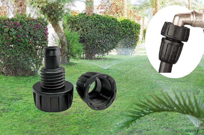 3/4 Inch Female Pipe Thread to 1/2 Inch Drip Irrigation Tubing Adapter: 12pcs 1/2 In. Barbed Drip Line x 3/4 In. Irrigation Hose Connectors 3/4" Garden Hose to 1/2" Drip Tubing Drip (1/2 Inch)
