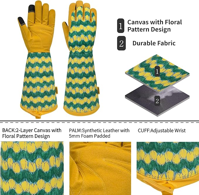 Gardening Gloves for Women and Men, Thorn Proof&Puncture Resistance Garden Gloves,Gauntlet Gloves,Gifts