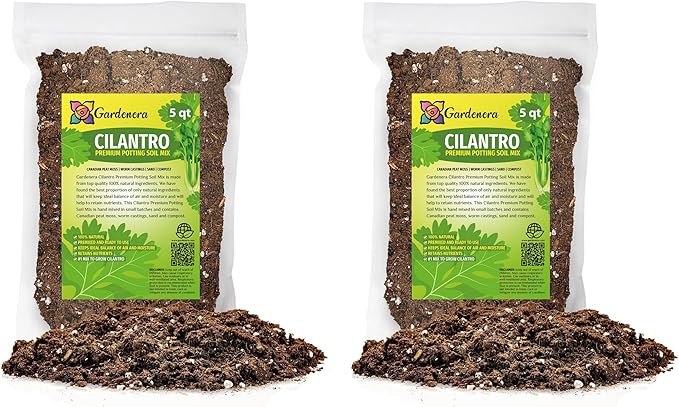 Cilantro Plant Potting Soil - All-Natural Blend for Thriving Cilantro Plants - Boosts Root Health and Aroma - 10 Quart