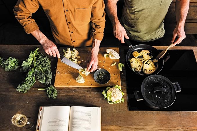 Fiskars Hard Edge Large 7.9" Chef Knife - Japanese Stainless Steel Blade Stays Sharp for Everyday Use - Non-Slip Handle for Effortless Cutting - Dishwasher Safe