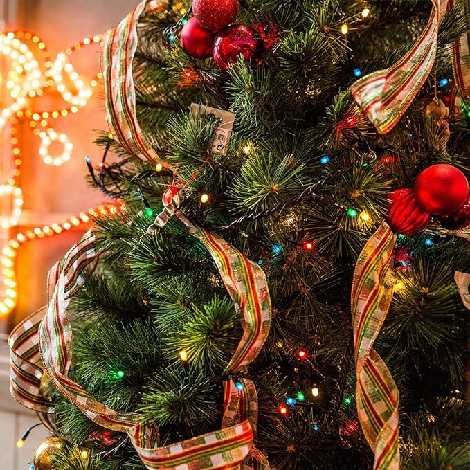 Christmas String Lights End-to-End Plug 8 Modes 108FT 300 LED IP55 Outdoor Waterproof UL Certificated Indoor Fairy Lights Garden Wedding Christma Trees Parties Decoration Multicolor