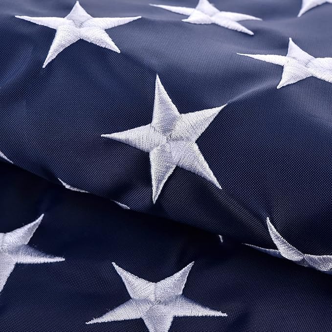 American Flag 8x12 FT, US Flag USA High Wind with Embroidered Stars, Sewn Stripes, Brass Grommets, DurableOutdoor Outside