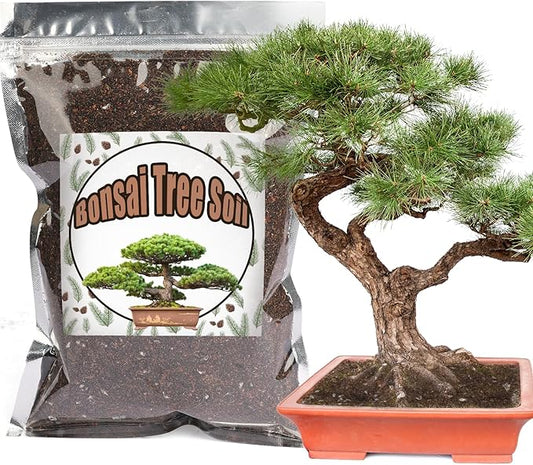 Bonsai Soil Mix 4qt Ready to Use, Organic Bonsai Tree Soil Fits for Small Bonsai Pot, Suitable for Bonsai Seedling, Repotting, or Bonsai Starter Kit
