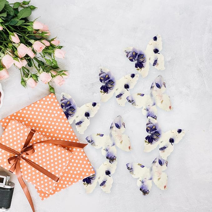 50 pcs Large Purple Butterflies – Plantable Seed Paper for Weddings, Gifts, and Life Events (#45s)