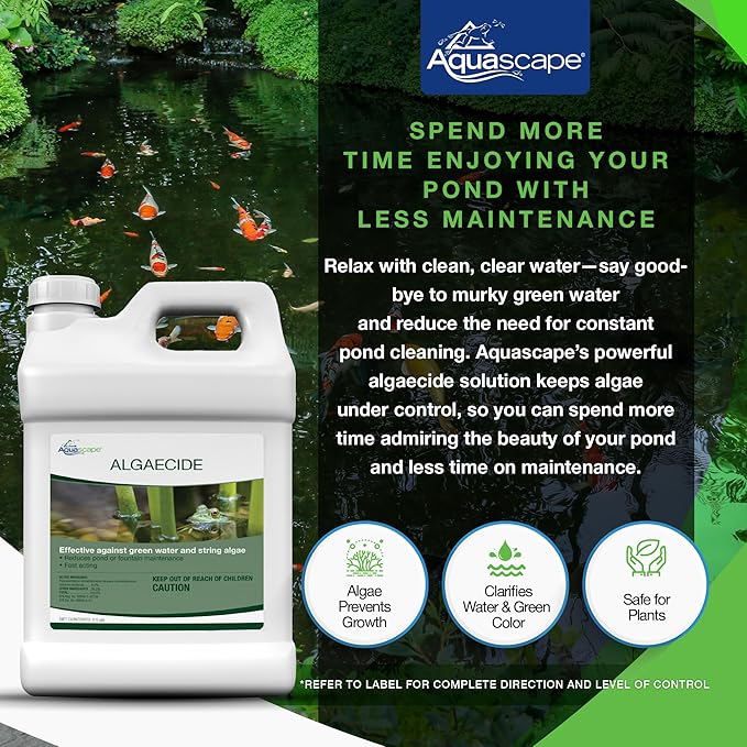 Aquascape 96022 Algaecide for Pond, Waterfall, and Water Features, 8-Ounce