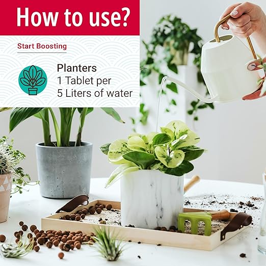 Plant Food for Houseplants - 3 Packs Pink “Start Boosting” Mineral Tablets; Nitrogen Rich Fertilizer; Indoor/Outdoor Plant Food for High Impact Growth; Garden, Tree and House Plant Fertilizer