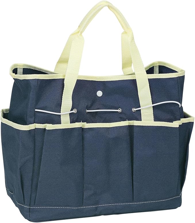 HARFINGTON Garden Tool Bag 14" x 6.7" x 12" Large Oxford Waterproof with Pockets Garden Tote Bag Gardening Plant Tool Organizer Storage Carrier Store for Outdoor Women Men, Blue