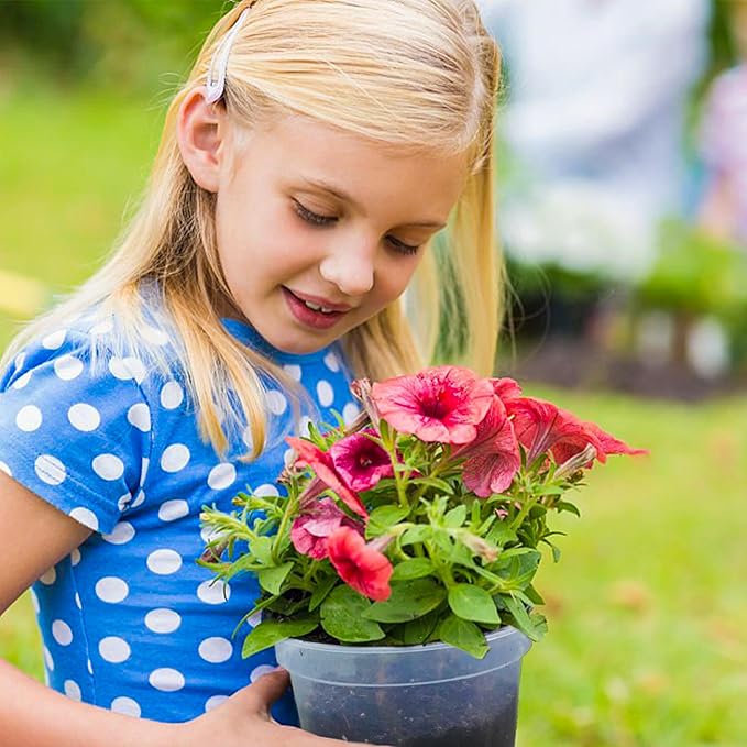 Hourleey 36 Pack 4/5/6/7 Inch Clear Nursery Pots for Plants, Plant Pots with Drainage Holes, Transparent Seedling Pots for Seed Starters Planter Flower