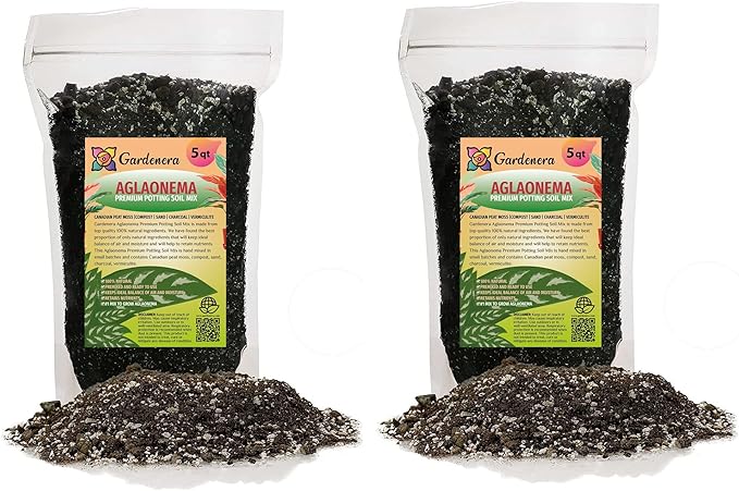 Aglaonema Plant Potting Soil - All-Natural Blend for Thriving Aglaonema Plants - Boosts Root Health and Distinctive Foliage - 10 Quart