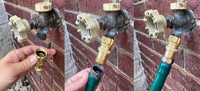 Drip Irrigation and Soaker Hose 25 PSI Pressure Regulator, 3/4" Female Hose Thread x 3/4" Male Hose Thread Lead-Free Brass