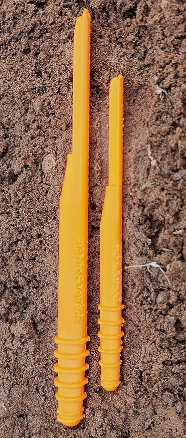 Dibby Seed Sowing Garden Tool Dibber Planter Transplanter – Sow Seeds at The Right Depth – Easily Transplant Delicate Seedlings (Little Dibby & Dibby XL) Orange