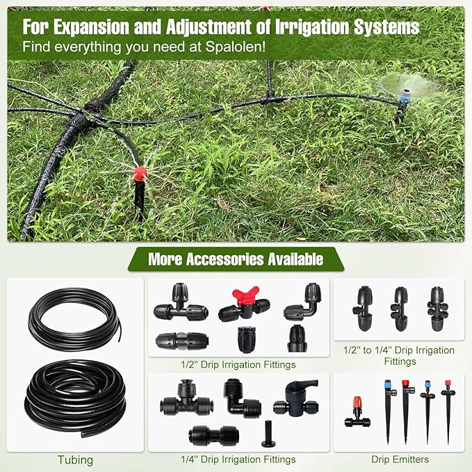 10 Pack Quick Connect 1/4" Drip Irrigation Shut Off Valve, Universal Drip Irrigation Tubing Coupling Valve, Leak Free Connector Locking Fitting for Sprinkler or Drip Irrigation System