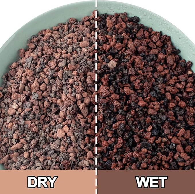 7lb Mix Lava Rocks for Plants-Horticultural Volcanic Rock Gravel for Landscaping Plants Drainage, Succulents, Bonsai, Vase Fillers, Terrarium Plants, Top Dressing