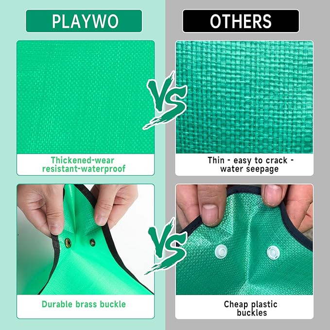 Large Potting Mat for Indoor Plants Transplanting Portable Gardening Tray Repotting Mat Succulent Planting Mat Plant Gifts for Plant Lovers (Green 39"X31")