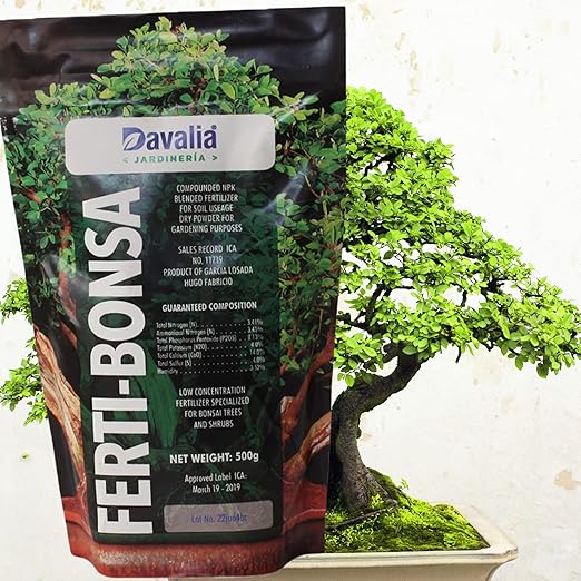 500 Grams Organic Bonsai Fertilizer - NPK Slow Release Formula, Bonsai Soil, Ready to Use Macro & Micro Nutrients Ferti Bonsa Food Ideal for All Indoor and Outdoor Bonsai Tree Plants in Pots