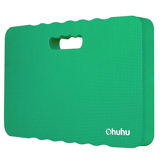 Ohuhu Premium Thick Kneeling Pad, 17 x 11 x 1.5 Inch Gardening Knee Mat with 2 Different Surfaces, Extra Thick Knee Cushion for Gardening Work Baby Bath Exercise