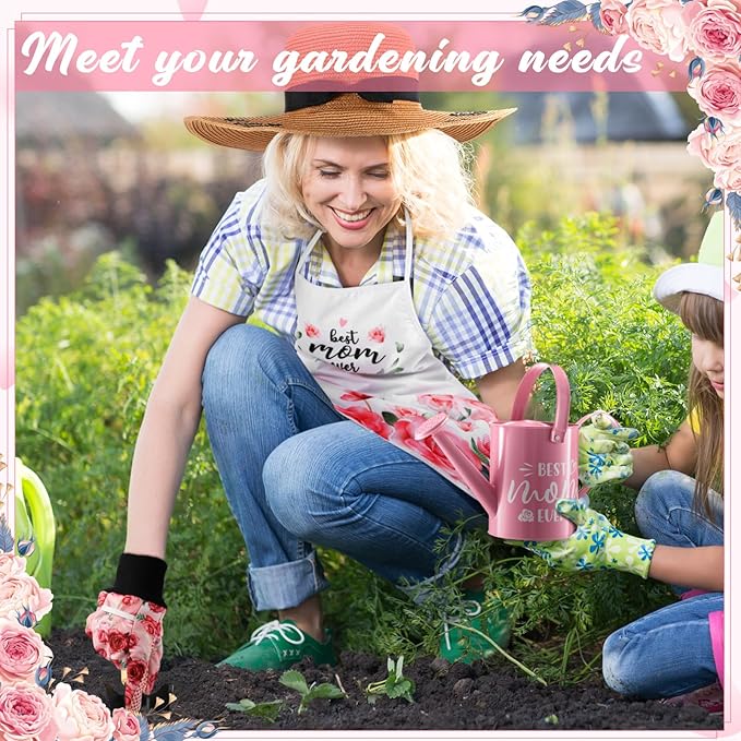 Gardening Gifts for Christmas from Daughter and Son, Gardening Gifts for Plant Lover, Best Mom Ever Garden Tool Set Gift