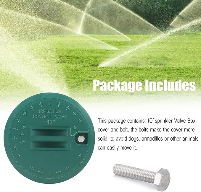 Bandelt 10" Sprinkler Valve Box Cover Lid for Automatic Irrigation Water System Lawn, Yard, Outside-2 Pack