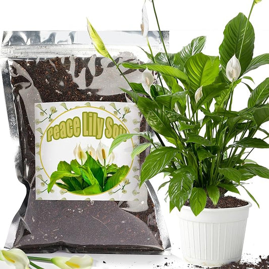 Organic Peace Lily Soil Mix 1qt, Indoor Plants Potting Mix for Planting, Growing, or Repotting Peace Lily Plants, Grow Healthy houseplants Indoors