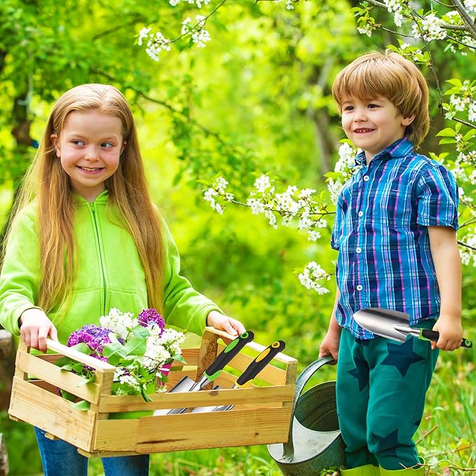 Garden Shovel Aluminum Alloy Heavy Duty Trowel Garden Tool Small Shovels for Digging Metal Hand Trowel Spade with Soft TPR Handle for Lawn Yard Farm Home Shop Planting(12 Pcs)