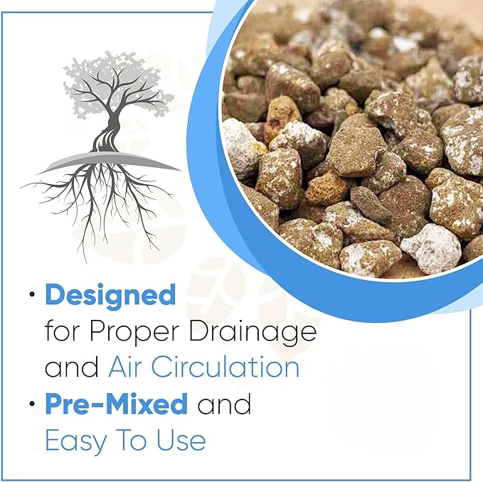 Deciduous Blend Bonsai Soil - Tinyroots Organic Bonsai Dirt Formulated for Japanese Maple, Hornbean, Elm and Other Deciduous Bonsai Trees, 4 Quarts