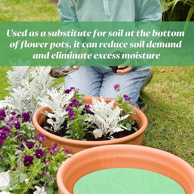 Adnee 2 Pcs Flower Pot Filler Insert-47.2" x11.8" Plant Pot Filler Material-Lightweight Planter Drainage Material for Indoor Outdoor Gardening Plants Container