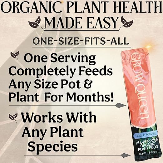 All-in-One Complete Organic Plant Food, Indoor Plant Fertilizer, for Houseplants, Organic Fertilizer for Vegetable Gardens, 11 Formulated Single Servings Feeds 22 gal Fast and Slow Release