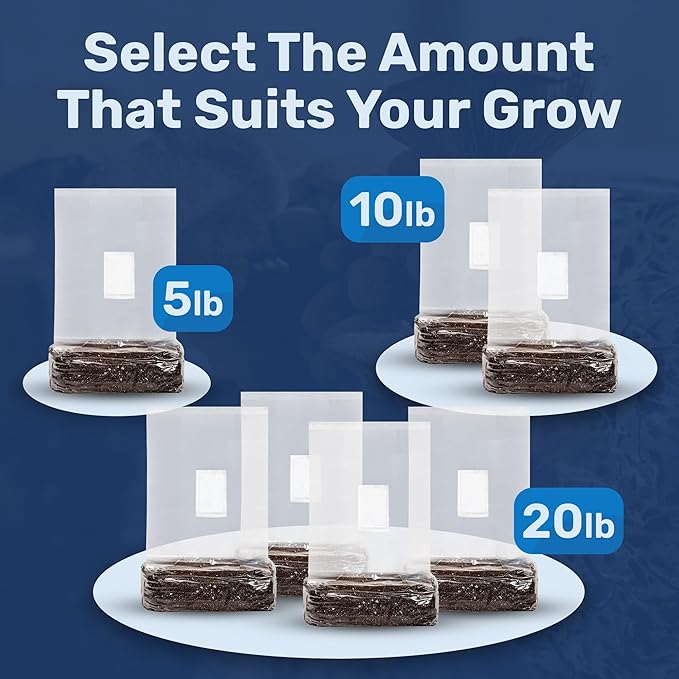 Surfin' Spores Premium Plant-Based Mushroom Substrate - 10 lbs Expert Mycologist Blend of Coco Coir, Vermiculite & Gypsum, Pasteurized & Odor-Free, Long Shelf-Life, Ideal for Monotub Cultivation