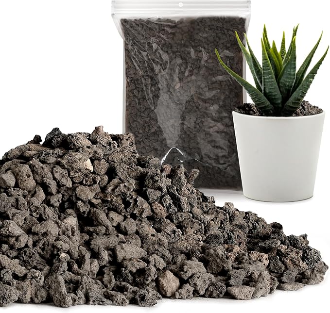 Drainage Rocks for Potted Plants 5LB, Horticultural Lava Rocks for Plants, Succulent Rocks for Pot Indoor, Lava Rock Aquarium Garden Landscaping Volcanic Bonsai Terrarium Fish Tank Decorative Stone