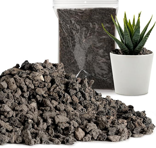 Drainage Rocks for Potted Plants 5LB, Horticultural Lava Rocks for Plants, Succulent Rocks for Pot Indoor, Lava Rock Aquarium Garden Landscaping Volcanic Bonsai Terrarium Fish Tank Decorative Stone