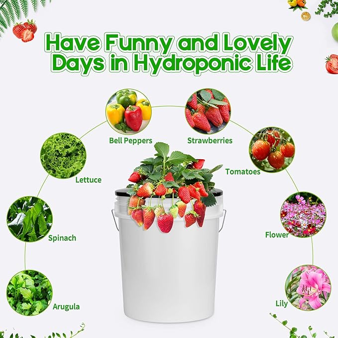 3 Pack Net Pots 6 Inch for 5 and 3.5 Gallon Bucket Net Pot Lids, Wide Lip Hydroponic Bucket Lids, DWC Basket Lids for 5 Gallon Bucket