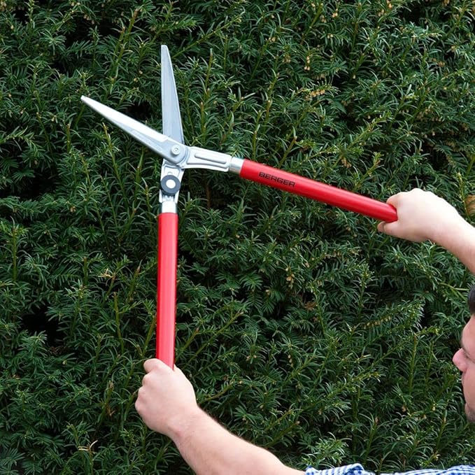 BERGER Boxwood Shears, Self-Sharpening Blade and Beech Wood Handles