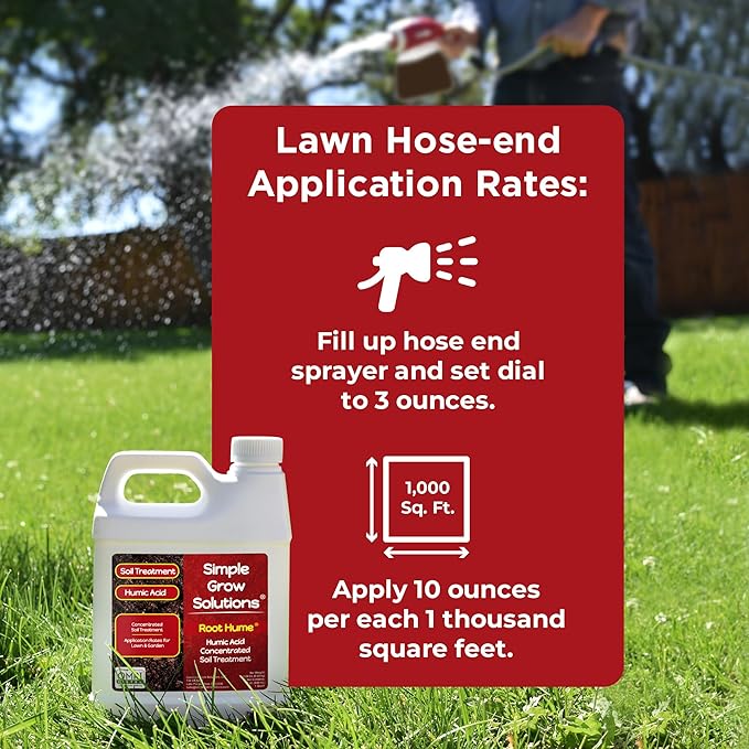 Raw Organic Soil Conditioner- Root Hume- Simple Grow Solutions- Natural Plant & Lawn Treatment- Nutrient Food Enhancer- Concentrated Liquid Humic/ Fulvic- Grass, Tomatoes, Citrus, Flowers, Vegetables