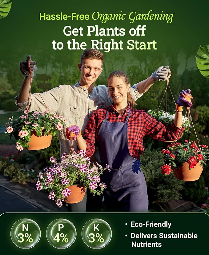 FoxFarm Happy Frog Jump Start Fertilizer, Seedling Fertilizer for Essential Nutrients of Container Plants - Supports Strong Organic Growth with Phosphorus and Calcium, NPK 3-4-3 (4 lb)