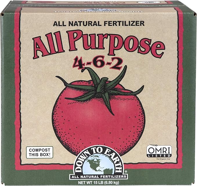 Down To Earth All Natural Fertilizers Organic Multi Purpose Mix 4-6-2, 15 lb