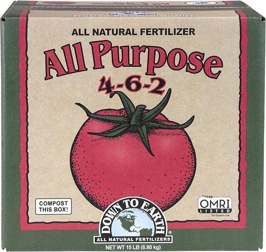 Down To Earth All Natural Fertilizers Organic Multi Purpose Mix 4-6-2, 15 lb