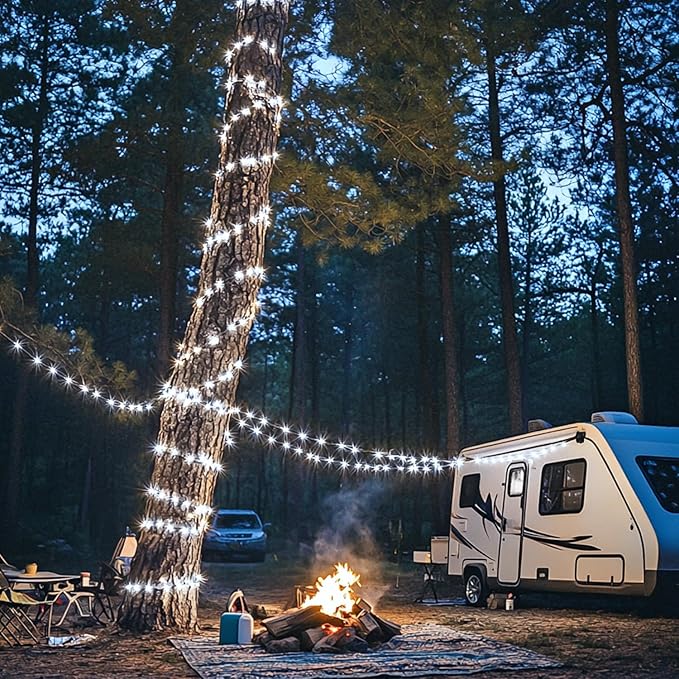 JMEXSUSS 250 LED White String Lights Outdoor Waterproof, 91.5ft Extendable Green Wire Twinkle Christmas Tree Lights, 8 Modes White Christmas Light Indoor for Wedding Party Garden Patio Decorations