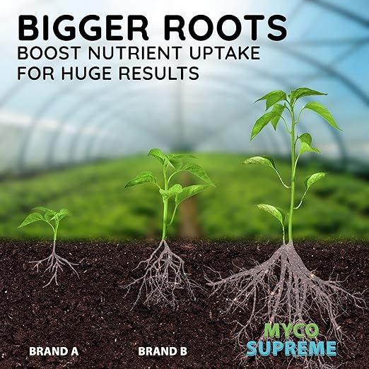 Mycorrhizal Fungi for Soil, Root Stimulator for Plants, Ultra Concentrated Mycorrhizae for Plants Strong Roots & Living Soil, Trifecta Myco Supreme Plant Root Stimulator for Tree, Rose and Flower Care