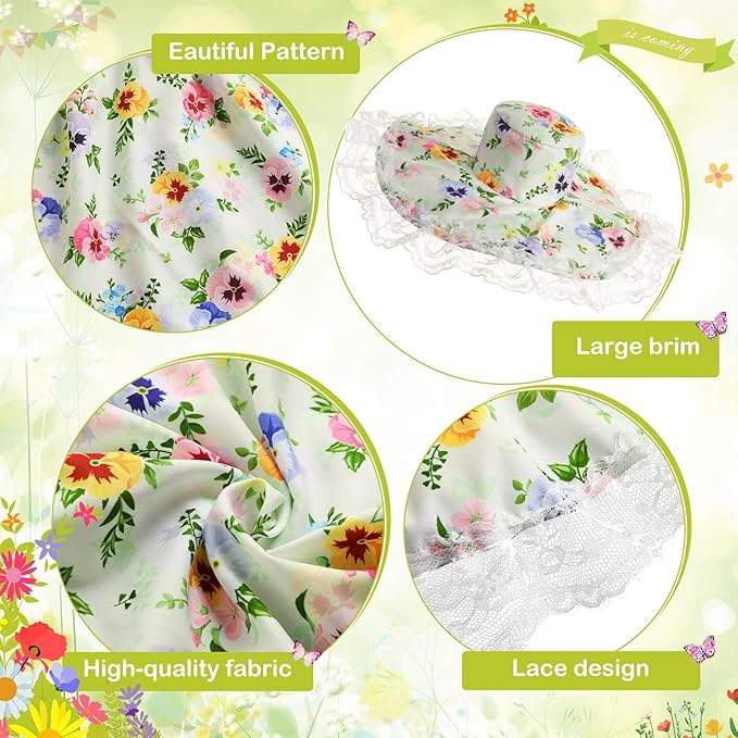 Spring Floral Goose Outfit Lawn Porch Goose Clothes 23" Lolita Spring Outdoor Patio Yard Lawn Art Decoration