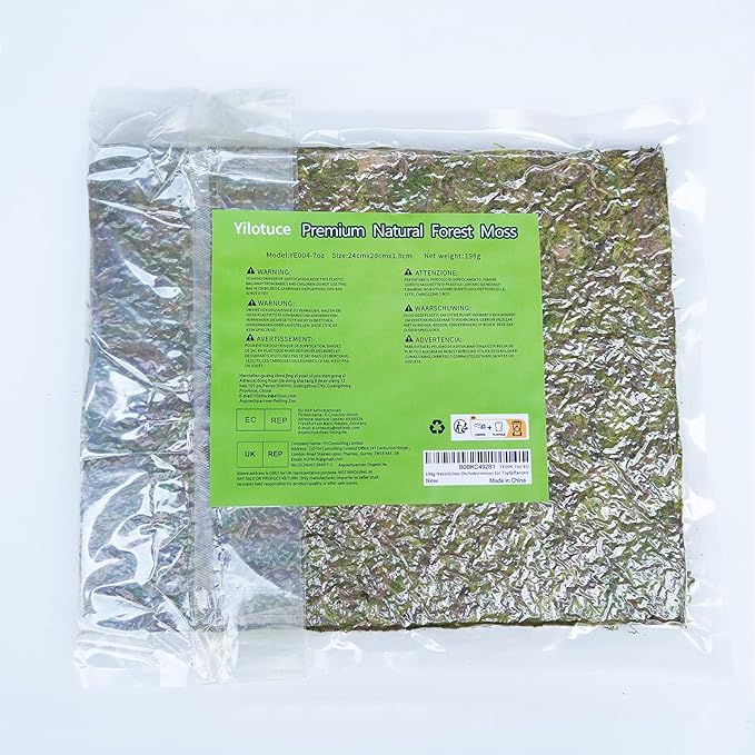 7 oz Natural Orchid Moss for Potted Plants, Nice Soilless Potting Soil for Seedling and Cutting, Good Idea for Reptile Terrarium, Crafts, Garden Decoration