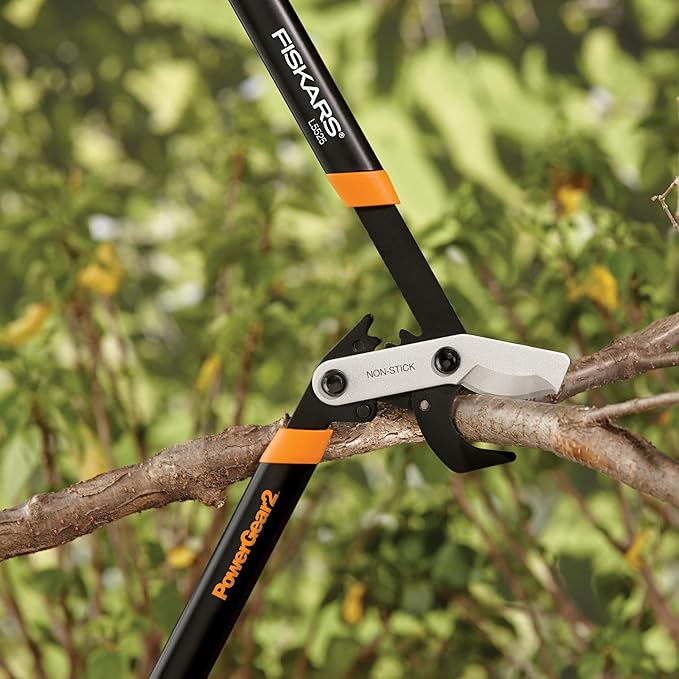 Fiskars 25-Inch Loppers for Tree Trimming, Heavy Duty, Sharp Steel Blade Tree Branch Cutter with up to 1.75" Diameter Cut Capacity, PowerGear2 Design with Compound Action for More Power, Hand Loppers