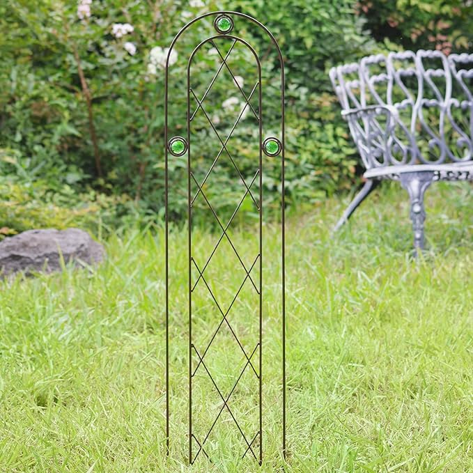 Arcadia Garden Products TR01 4' x 10" Arched Garden Trellis, Black