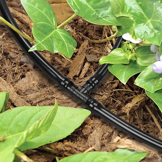 1/4 Inch Drip Irrigation Fittings, 140 Pieces Kit 1/4 Inch Tubing Connectors Includes Couplings Tees Elbows Crosses Plugs Drip Line Quick Connect Barbed Connectors