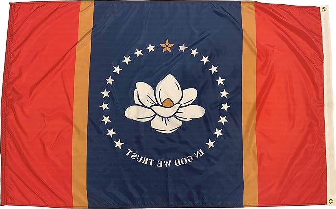 FlagSource Mississippi Nylon State Flag, Made in the USA, 4x6'