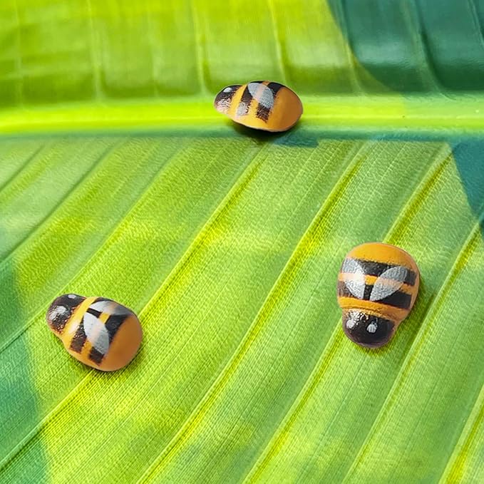 8pcs Plants Magnets Tiny Bee Pins Charms Funny Potted Plant Safe Magnets Cute House Plant Accessories,Christmas Decoration Gift for Plants Lovers (Bee)