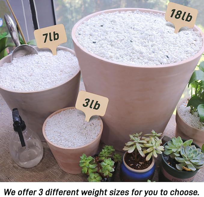 45LB 1/4in White Gravel for Succulent,Cactus Bonsai,DIY Terrarium, Fairy Gardening, Top Dressing,Aquarium