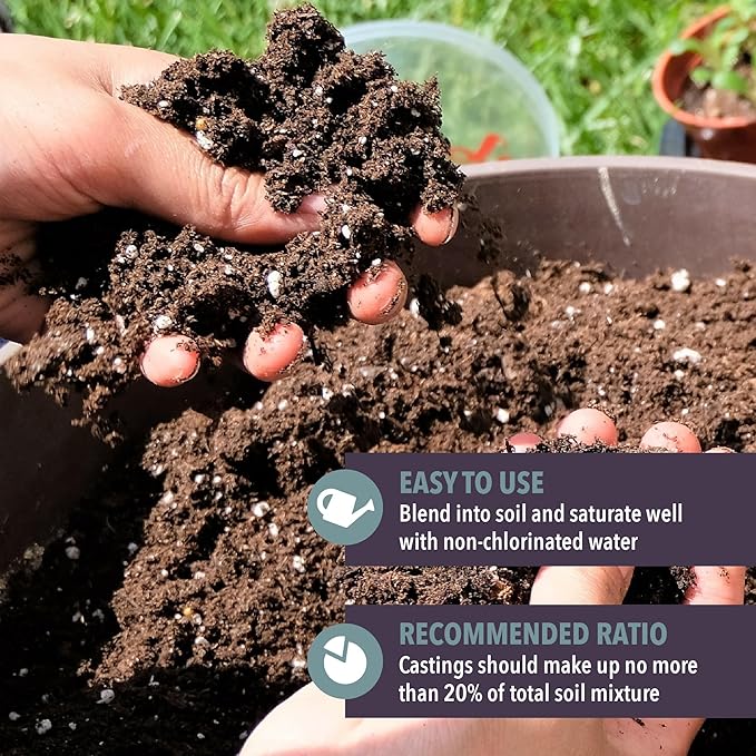 Arcadia Garden Products Worm Nerd Worm Castings, Natural Soil Additive for Lawns, Gardening and Potted Plants, 9 Quarts, Black (WN07) ***Cannot Ship to Hawaii***