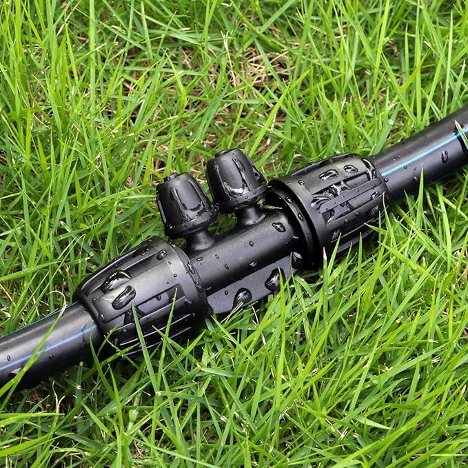 13 Pcs Drip Irrigation Fittings for 1/2 Inch Tubing (1/2" ID x 0.65" OD) to 1/4 Inch Irrigation Tubing, Locked Barbed 1/2" to 1/4" Reducing Tee Connector Drip Line Parts