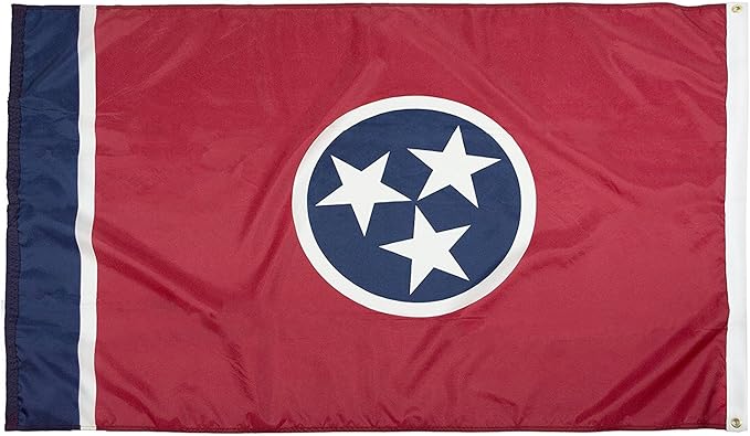 FlagSource Tennessee Nylon State Flag, Made in the USA, 3x5'