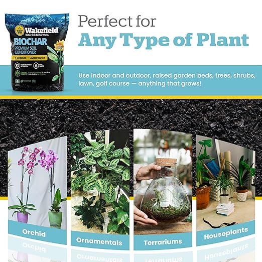 Wakefield Premium Indoor Potting Soil - Professional Biochar & Probiotics with CarbonBoost Technology - Ultimate Organic Potting Mix for Indoor & Outdoor Plants, Succulents & House Plants - 4Quarts